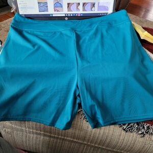 Ambernoon II Dark Teal Women's Swim Shorts, Size20w, Never Worn